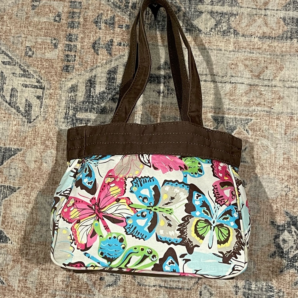 Colorful Butterfly Print Tote Bag